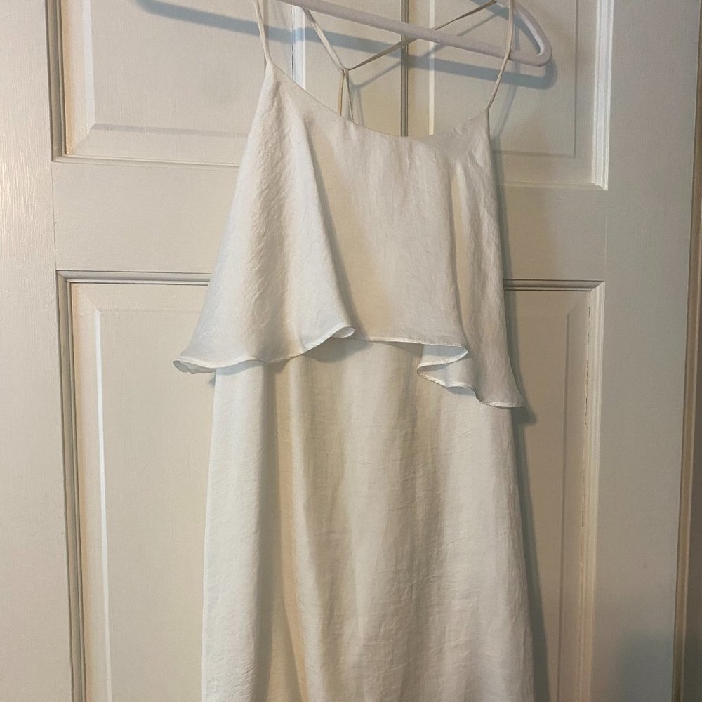White linen dress
